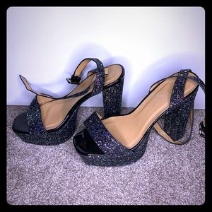 Chunky Platform Disco Heels